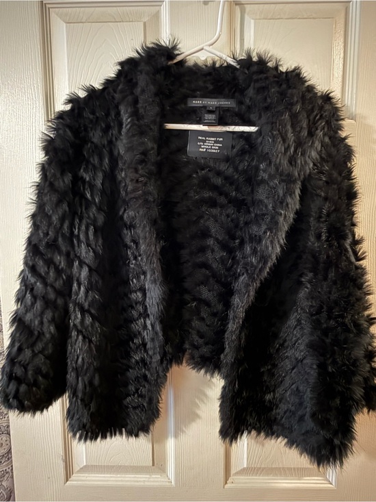 Marc By Marc Jacobs Jackets & Blazers - Marc by Marc Jacobs Genuine Rabbit Fur Hooded Waterfall Jacket Black Size Large